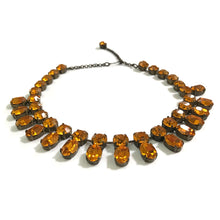 Load image into Gallery viewer, Harlequin Market Double Crystal Accent Necklace - Topaz