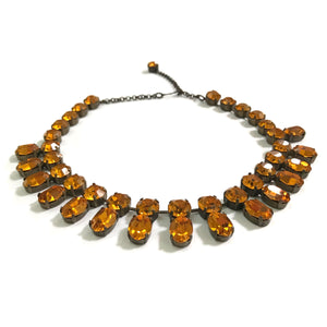 Harlequin Market Double Crystal Accent Necklace - Topaz