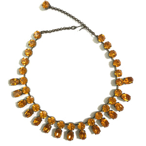 Harlequin Market Double Crystal Accent Necklace - Topaz