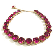 Load image into Gallery viewer, Harlequin Market X-Large Austrian Crystal Accent Necklace - Fuchsia Pink