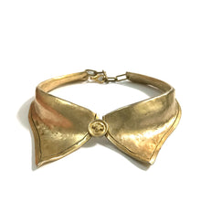 Load image into Gallery viewer, Rare Moschino Hammered Gold Collar Necklace