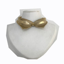 Load image into Gallery viewer, Rare Moschino Hammered Gold Collar Necklace