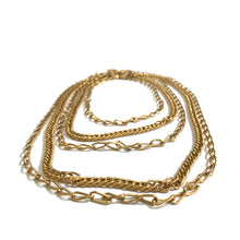 Load image into Gallery viewer, Vintage Signed Trifari Layered Gold Chain Necklace