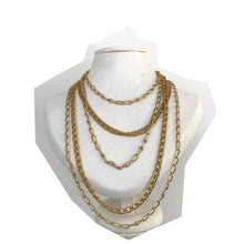 Load image into Gallery viewer, Vintage Signed Trifari Layered Gold Chain Necklace