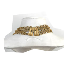 Load image into Gallery viewer, Vintage Signed Trifari Layered Gold Chain Necklace