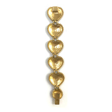 Load image into Gallery viewer, Vintage Signed Butler &amp; Wilson Gold Plated - Love Heart Bracelet c.1940