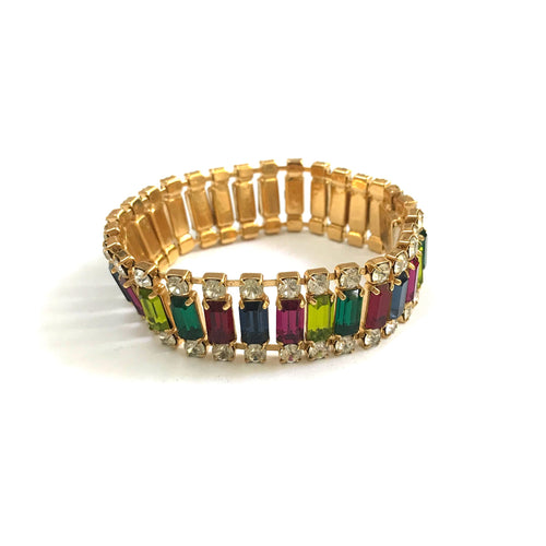 Harlequin Market Crystal Cuff - Multi Colour