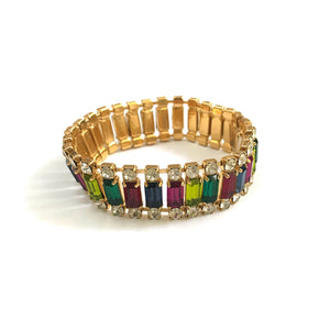 Harlequin Market Crystal Cuff - Multi Colour