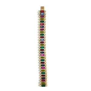 Harlequin Market Crystal Cuff - Multi Colour