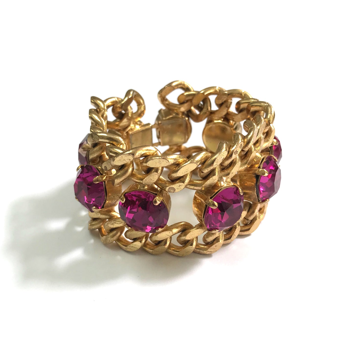 Harlequin Market Crystal Bracelet - Fuchsia Pink