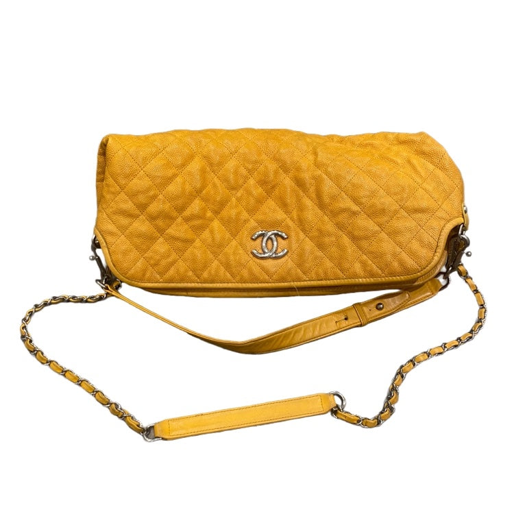 Vintage Chanel Mustard Yellow Pouch Bag