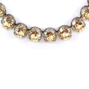 Harlequin Market Large Austrian Crystal Accent Necklace - Golden Shadow