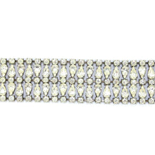 Load image into Gallery viewer, Vintage Silver Tone &amp; Crystal Bracelet