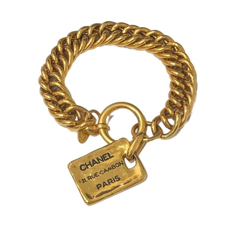 Vintage Signed Chanel 31. Rue Cambon Paris Tag Bracelet