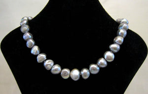 Pale Grey Freshwater Baroque Pearl Necklace