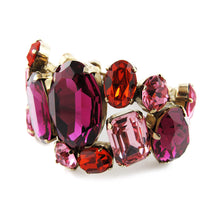 Load image into Gallery viewer, Harlequin Market Large Austrian Crystal Clamper Cuff