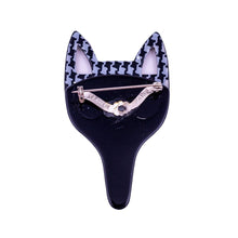 Load image into Gallery viewer, Lea Stein Tete Fox Brooch - Black, Red &amp; Blue