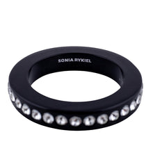 Load image into Gallery viewer, Vintage Signed Sonia Rykiel Black &amp; Crystal Detail Bangle c.1990s