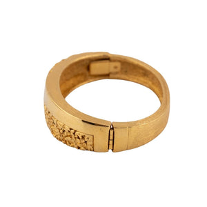 Vintage Signed Givenchy Gold Bangle with Intricate Detailing c.1970s