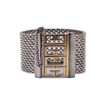Load image into Gallery viewer, Vintage Signed Givenchy Mesh Bracelet with Givenchy Logo Clasp