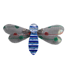 Load image into Gallery viewer, Lea Stein Rare Bee Brooch Pin- Blue, Green &amp; Red