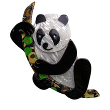 Load image into Gallery viewer, Lea Stein Signed Panda Bear Brooch