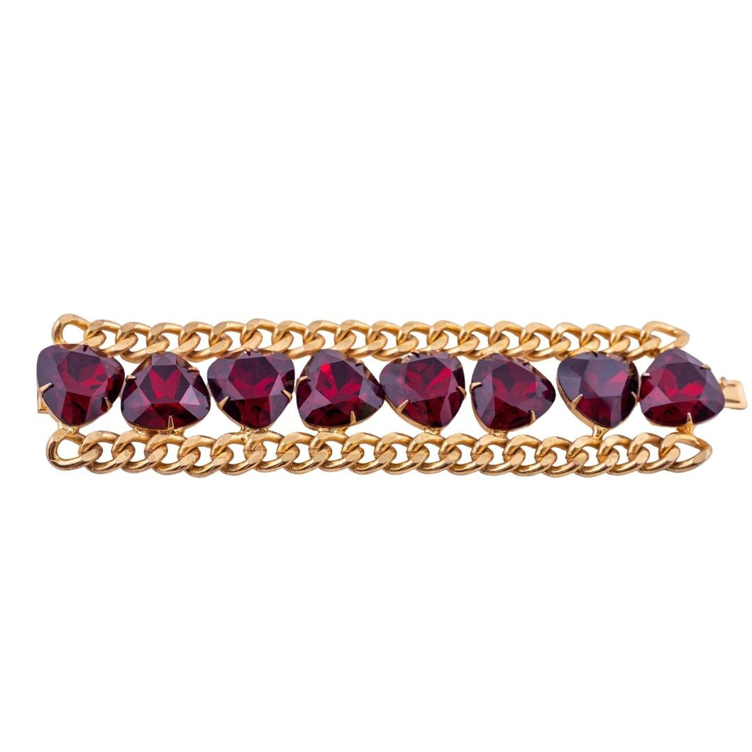 Harlequin Market Crystal Bracelet - Ruby Red