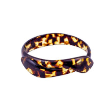 Load image into Gallery viewer, Signed Lea Stein Snake Bangle - Yellow &amp; Black