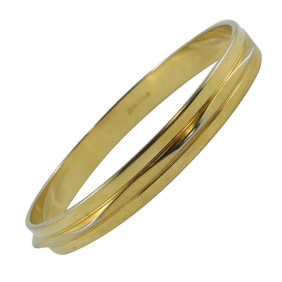 Monet (USA) Signed Vintage 18K Gold Plated Bangle c. 1960