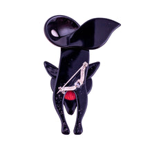 Load image into Gallery viewer, Lea Stein Famous Renard Fox Brooch Pin - Ruby Red Tile