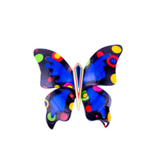 Load image into Gallery viewer, Lea Stein Elfe The Butterfly Brooch Pin - Blue Multicolour