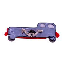 Load image into Gallery viewer, Lea Stein Signed Rolls Royce Car Brooch - Purple &amp; Red