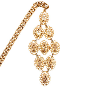 Vintage Goldtone Necklace with Filigree Detail
