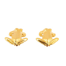 Load image into Gallery viewer, Signed Kenneth J Lane &quot;KJL&quot; Satin Gold Frog Earring (Clip-On)