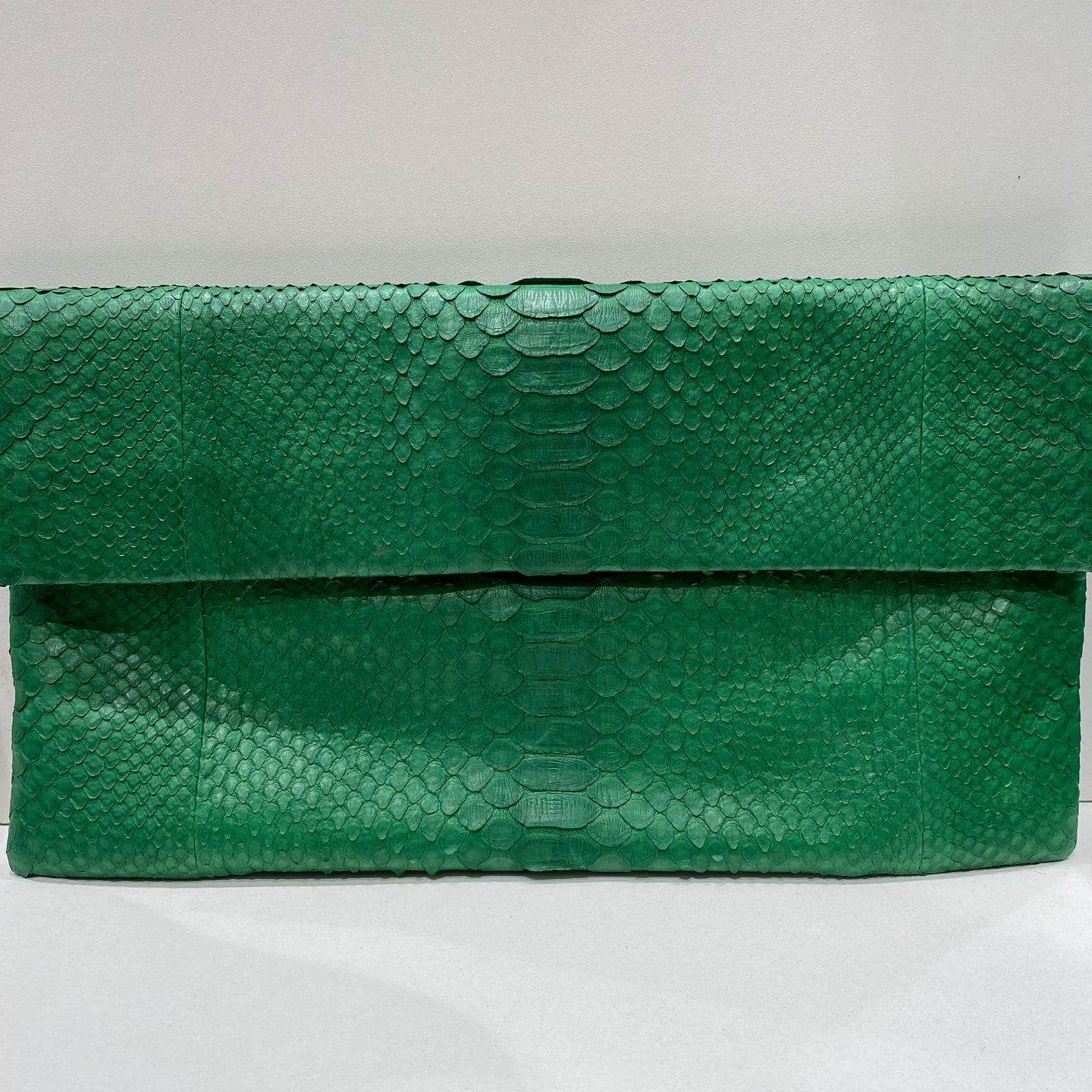 Pre-owned Suzette Green Snakeskin Clutch Purse