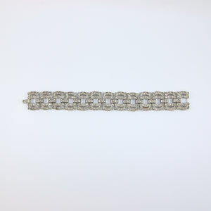 Vintage Silver Crystal Bracelet