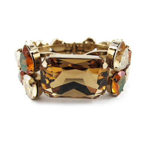 Harlequin Market Large Austrian Crystal Clamper Cuff
