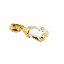 Load image into Gallery viewer, Signed Kenneth J Lane &quot;KJL&quot; Polished Gold Fancy Crystal Clip On Earring