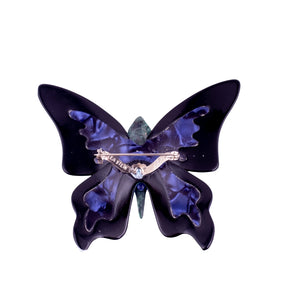 Lea Stein Elfe The Butterfly Brooch Pin - Blue