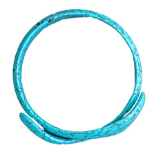 Load image into Gallery viewer, Signed Lea Stein Snake Bangle - Turquoise