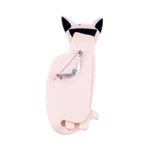 Load image into Gallery viewer, Lea Stein Quarrelsome Cat Brooch Pin -Creme