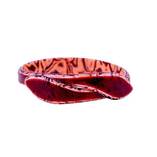 Load image into Gallery viewer, Signed Lea Stein Snake Bangle - Brown Swirl &amp; White
