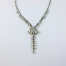 Load image into Gallery viewer, Vintage USA Silver &amp; Crystal Necklace