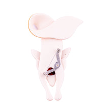 Load image into Gallery viewer, Lea Stein Famous Renard Fox Brooch Pin - Baby Pink Swirl