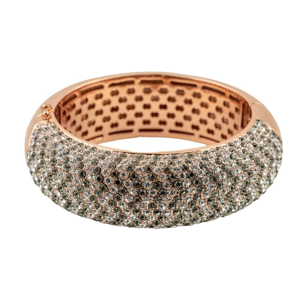 Rose Gold & Two-Toned Crystal Statement Bangle
