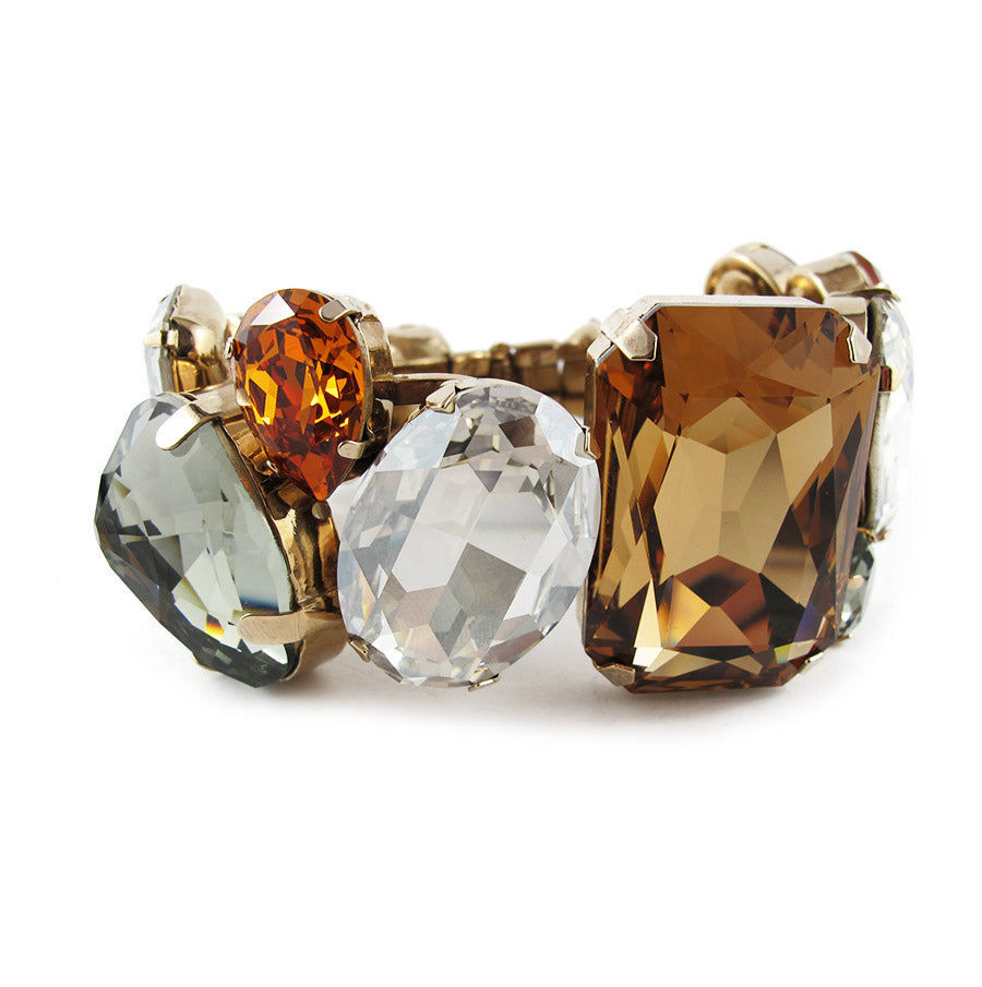 Harlequin Market Large Austrian Crystal Clamper Cuff