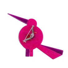 Load image into Gallery viewer, Lea Stein Grosbec  Bird Brooch Pin - Pink, Purple &amp; White