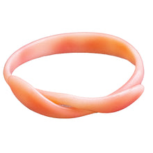 Load image into Gallery viewer, Signed Lea Stein Snake Bangle - Light Pink &amp; Creme