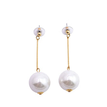 Load image into Gallery viewer, Kenneth Jay Lane KJL Polished Gold Large Pearl Drop Earring