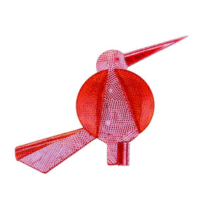 Lea Stein Grosbec Bird Brooch Pin - Orange & White